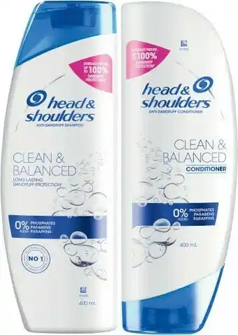 Coles Head & Shoulders Shampoo or Conditioner 400mL offer