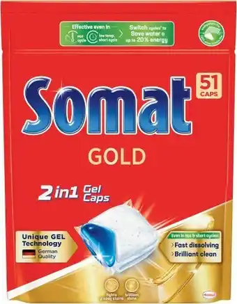Coles Somat Gold Dishwashing Tablet 51 Pack offer