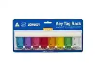 Kevron ID6 Fluoro Key Tags 8 Pack with Rack