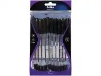 Officeworks Artline Smoove Ballpoint Pens Black 10 Pack offer