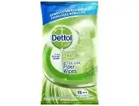 Officeworks Dettol Floor Wipes 15 Pack Lemon and Mint offer