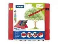 Officeworks Milan Fibrebox Coloured Pencils 24 Pack offer