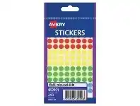 Avery Multi-Coloured Dot Stickers 8mm 416 Pack