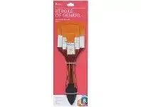 Officeworks Born Taklon Paste Paintbrush Set Pack 3 offer