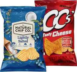IGA The Natural Chip Co. Chips or CC’s Corn Chips 175g Selected Varieties offer