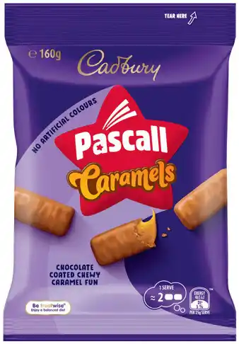 IGA Pascall Chocolate Share Bag 160‑185g or Cadbury Bitesize 120‑150g Selected Varieties offer