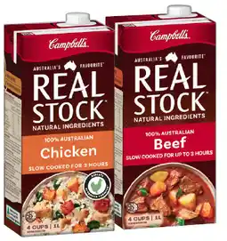 IGA Campbell’s Real Stock Selected Varieties offer