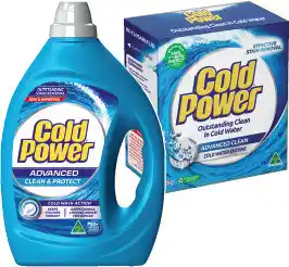 IGA Cold Power Laundry Liquid 2 Litre or Powder 2kg Selected Varieties offer
