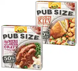 IGA McCain Pub Size Frozen Meal 480‑500g Selected Varieties offer