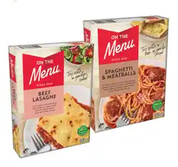 IGA On The Menu Frozen Meal Selected Varieties offer