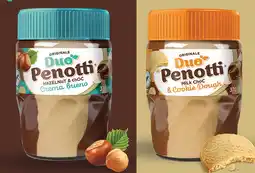 IGA NEW Penotti Duo Hazelnut & Choc Crema Bueno or Milk Choc & Cookie Dough Spread 370g offer