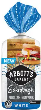 IGA Abbott’s Bakery Sourdough Muffins Selected Varieties offer