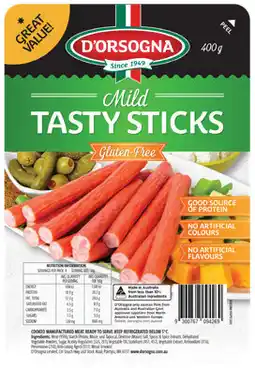 IGA D’Orsogna Tasty Sticks Selected Varieties offer