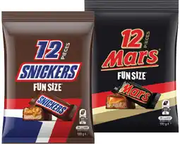 IGA Mars, Snickers or Maltesers Fun Size Pack 132‑192g Selected Varieties offer
