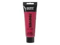 Officeworks Reeves Intro Acrylic Paint 100mL Rose Madder offer