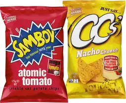 IGA CC’s Corn Chips, Samboy or The Natural Chip Co. Potato Chips 175g Selected Varieties offer