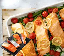 IGA Global Seafoods Salmon Skin On Portions Twin Pack offer