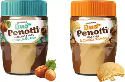 IGA NEW Penotti Duo Hazelnut & Choc Crema Bueno or Milk Choc & Cookie Dough Spread 370g offer
