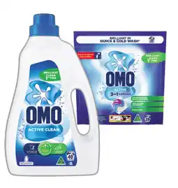 IGA OMO Laundry Liquid 2 Litre, Capsules 28 Pack or Powder 2kg Selected Varieties offer