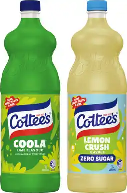 IGA Cottee’s Cordial Selected Varieties offer