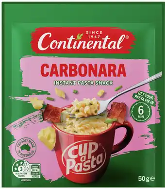 IGA Continental Cup A Pasta 50‑59g Selected Varieties offer