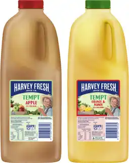 IGA Harvey Fresh Tempt Juice Drink Selected Varieties offer