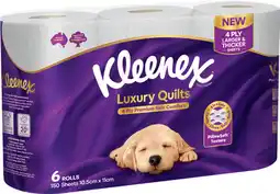 IGA Kleenex Luxury Quilts Toilet Tissue 4 Ply offer