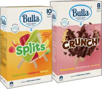 IGA Bulla Ice Cream or Frozen Yoghurt Sticks 8‑14 Pack or Chupa Chups Minis 10 Pack Selected Varieties offer