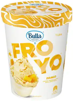 IGA Bulla FroYo Frozen Yoghurt Selected Varieties offer