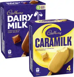 IGA Cadbury Ice Cream Sticks Selected Varieties offer