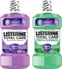 IGA Listerine Total Care Mouthwash Selected Varieties offer