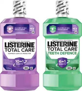 IGA Listerine Total Care Mouthwash Selected Varieties offer
