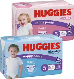 IGA Huggies Nappy Pants 22‑36 Pack Selected Varieties offer