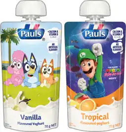 IGA Pauls Squeezie Yoghurt Selected Varieties offer