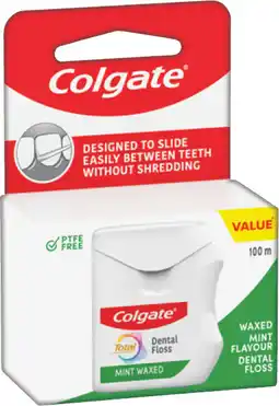 IGA Colgate Total Mint Waxed Dental Floss 100m offer