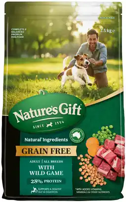 IGA Nature’s Gift Grain Free Dry Dog food Selected Varieties offer