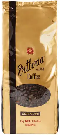 IGA Vittoria Espresso Coffee Beans or Ground Coffee 1kg offer