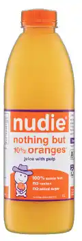 IGA Nudie Orange Juice With Pulp or Pulp Free 1 Litre offer