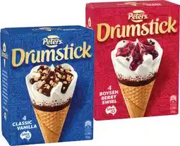IGA Peters Drumstick 4 Pack or Minis 6 Pack Selected Varieties offer