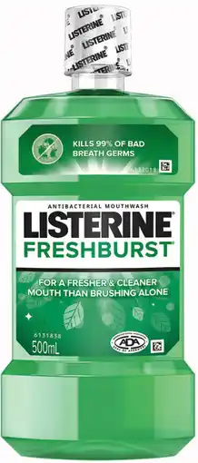 IGA Listerine Mouthwash Fresher & Cleaner Selected Varieties offer