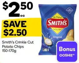 Woolworths Smith's Crinkle Cut Potato Chips offer
