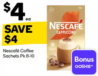 Woolworths Nescafe Coffee Sachets offer