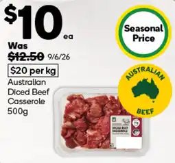 Woolworths Australian Diced Beef Casserole offer