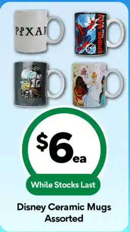 Woolworths Disney Ceramic Mugs Assorted offer