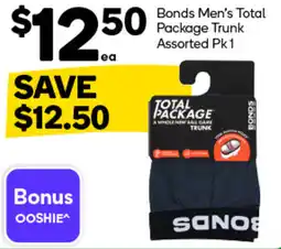 Woolworths Bonds Men's Total Package Trunk Assorted offer