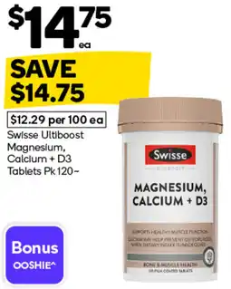 Woolworths Swisse Ultiboost Magnesium, Calcium + D3 offer