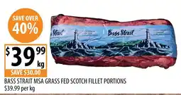 Supabarn Bass Strait MSA Grass Fed Scotch Fillet Portions offer