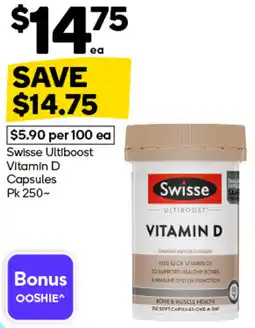 Woolworths Swisse Ultiboost Vitamin D Capsules offer