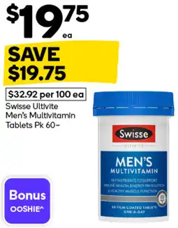 Woolworths Swisse Ultivite Men's Multivitamin offer