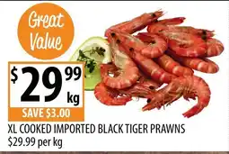 Supabarn XL Cooked Imported Black Tiger Prawns offer